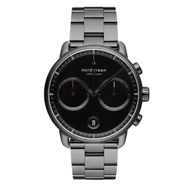 Pioneer // 42mm // Gun Metal // Gun Metal 3-Link // Black Di fra Nordgreen