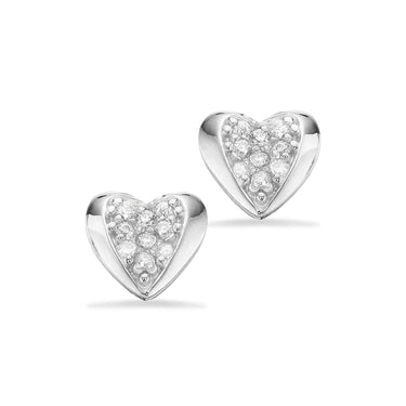 Ørepynt hjerte zir. sølv rh. fra Scrouples Jewellery