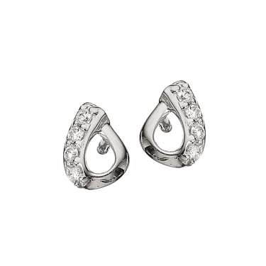 Ørestikker m. zirkoner - Sølv fra Scrouples Jewellery