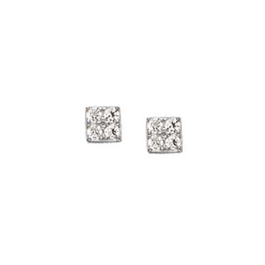 SoHo ørepynt firkant syn.zir. sølv rh. fra Scrouples Jewellery