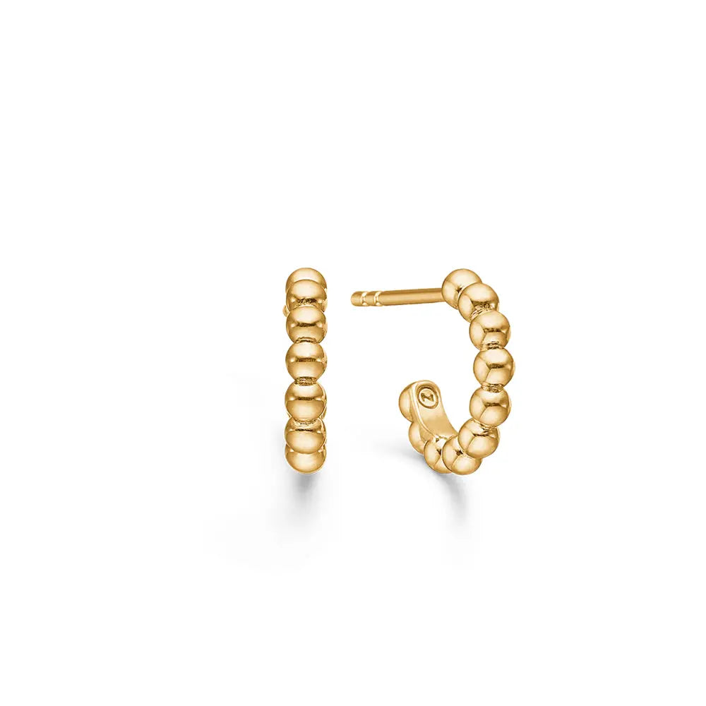 Poetry creoler m. kugler - 14 kt. Guld fra Mads Z Gold Label