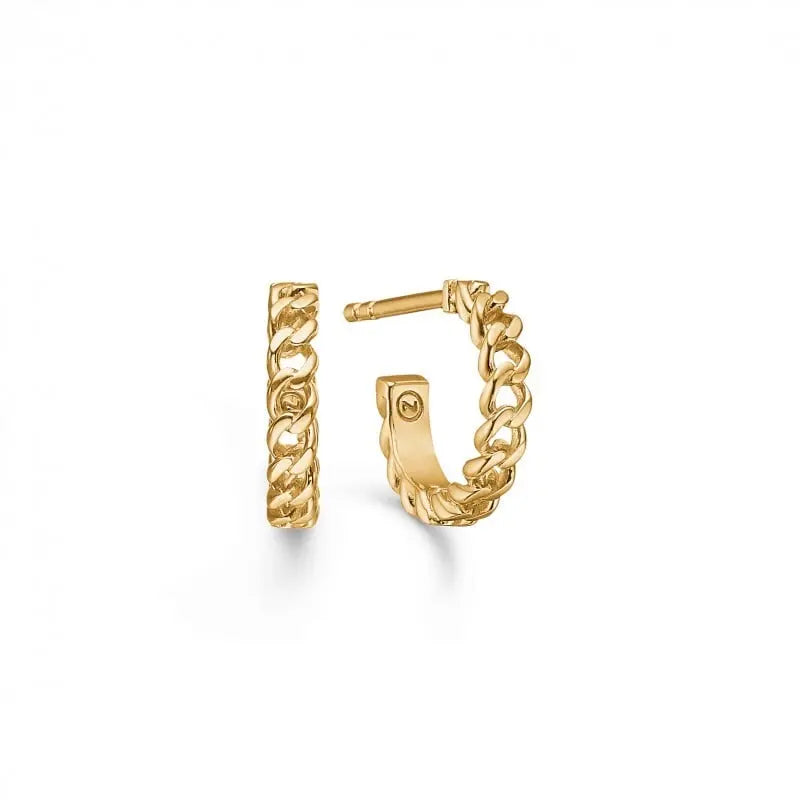 Poetry Panzer creoler - 14 kt. Guld fra Mads Z Gold Label
