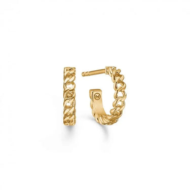 Poetry Panzer creoler - 14 kt. Guld fra Mads Z Gold Label