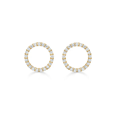 Diamond Halo ørestik m.0,26 ct. W.SI. - 14 kt. fra Mads Z Gold Label