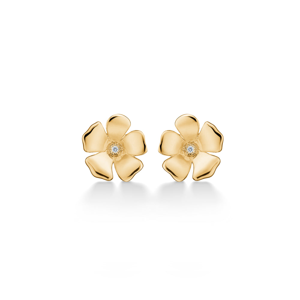 Fleur Øreringe - 14 kt Guld fra Mads Z Gold Label