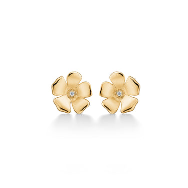 Fleur Øreringe - 14 kt Guld fra Mads Z Gold Label