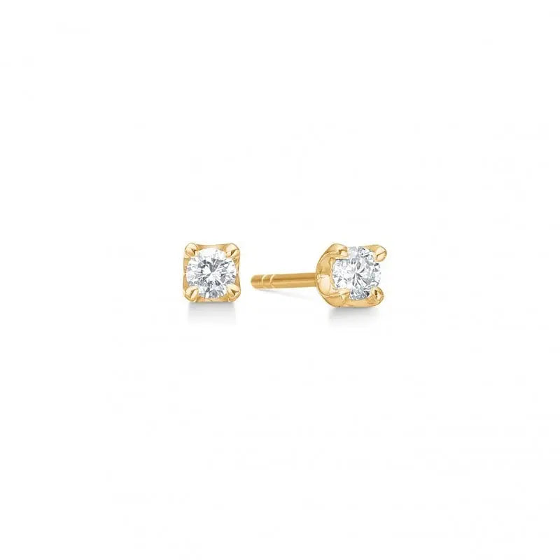 Crown Ørestikker 0,18 ct. - 14 kt. Guld fra Mads Z Crown