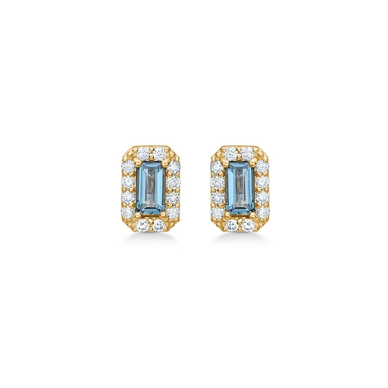 Indigo Øreringe London blue Topas - 14 kt Guld fra Mads Z Gold Label