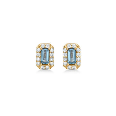 Indigo Øreringe London blue Topas - 14 kt Guld fra Mads Z Gold Label