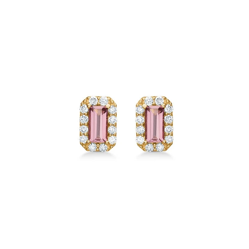 Indigo Øreringe Pink turmalin - 14 kt Guld fra Mads Z Gold Label
