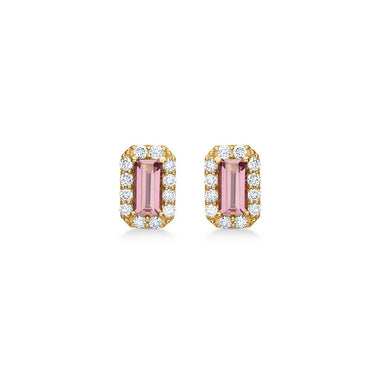 Indigo Øreringe Pink turmalin - 14 kt Guld fra Mads Z Gold Label