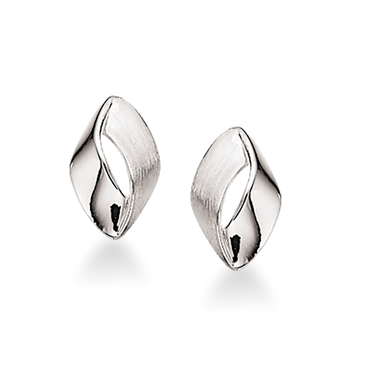 Ørepynt - Mat/blank sølv fra Scrouples Jewellery