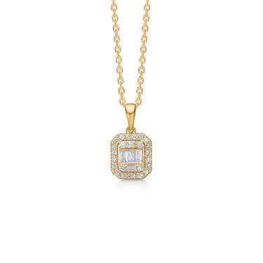 14 kt. vedhæng &quot;Elizabeth&quot; m. 0,18 ct. W.SI fra Mads Z Gold Label