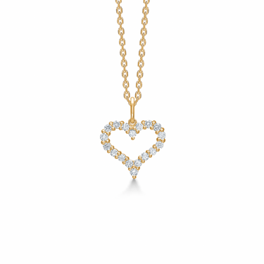 14 kt. vedh. Tender Heart m. 0,36 ct. W.SI