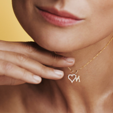 14 kt. vedh. Tender Heart m. 0,36 ct. W.SI