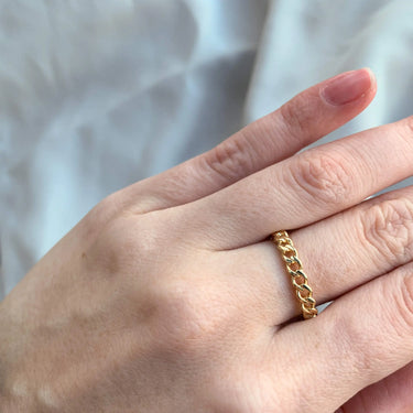 Poetry Panzer ring - 14 kt. Guld fra Mads Z Gold Label