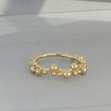 Bubbles Ring - 14 kt. Guld fra Mads Z Gold Label