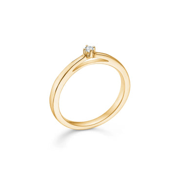 Crown Ring 0,04 ct. - 14 kt. Guld fra Mads Z Crown