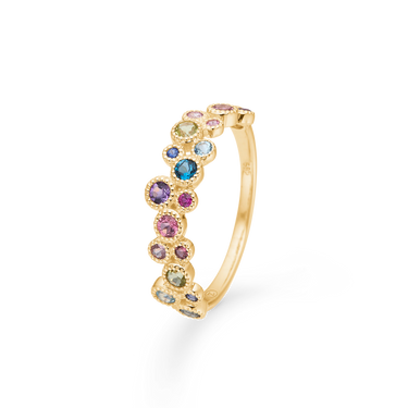 Luxury Rainbow Petite ring - 14. kt guld