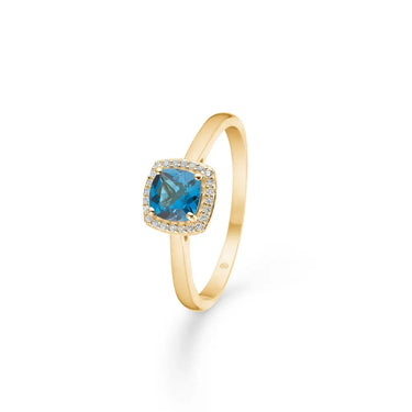 14 kt. ring &quot;Mona Lisa&quot; m. LBT + 0,045 c fra Mads Z Gold Label