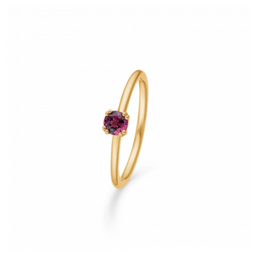 14 kt. ring "Poetry Solitaire Garnet" m. granat