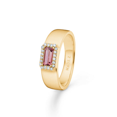 Indigo Ring Pink Turmalin - 14 kt. Guld fra Mads Z Gold Label