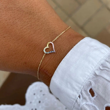 Tender Heart Rainbow armbånd - 14 kt. Guld fra Mads Z Gold Label