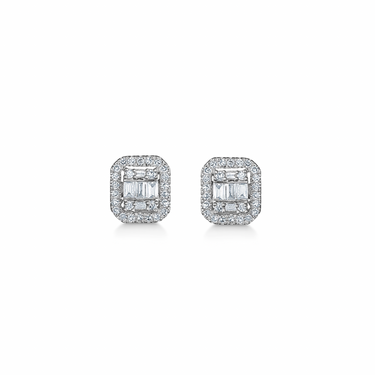 Elizabeth Øreringe m. 0,18ct  W/SI - 14 kt. Hvidguld