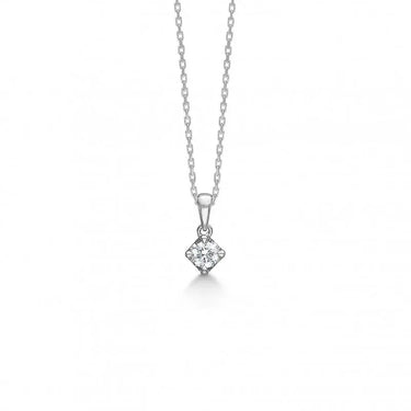 Crown Vedhæng 0,16 ct. - 14 kt. Hvidguld fra Mads Z Crown