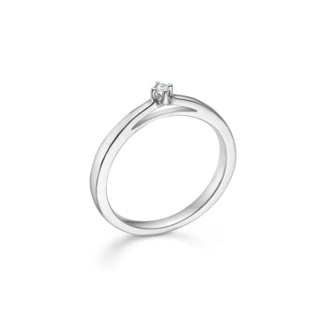 Crown Ring 0,04 ct. - 14 kt. Hvidguld fra Mads Z Crown