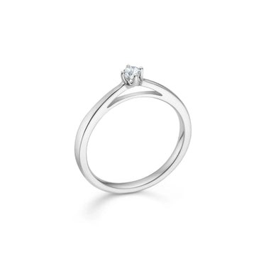 Crown Ring 0,09 ct. - 14 kt. Hvidguld fra Mads Z Crown
