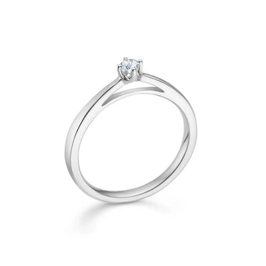 Crown ring 0,09 ct - 14 kt. Hvidguld fra Mads Z Crown