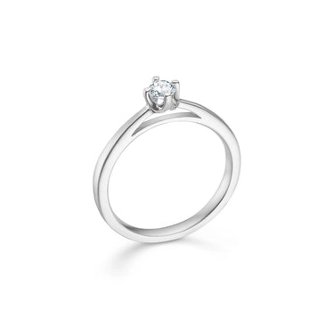 Crown Ring 0,16 ct. - 14 kt. Hvidguld fra Mads Z Crown