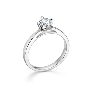Crown Ring 0,50 ct. - 14 kt. Hvidguld fra Mads Z Crown