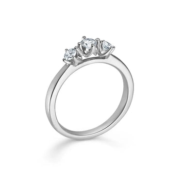 Crown Trinity Ring 0,34 ct. - 14 kt. Hvidguld fra Mads Z Crown