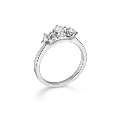 Crown Trinity Ring 0,56 ct. - 14 kt. Hvidguld fra Mads Z Crown