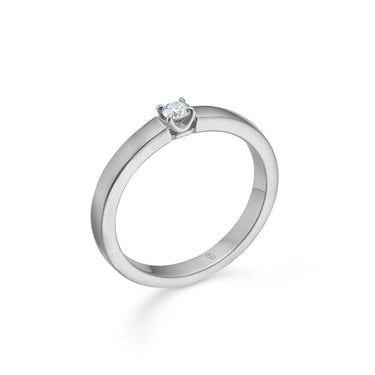 Crown Alliance Ring 0,09 ct. - 14 kt. Hvidguld fra Mads Z Crown