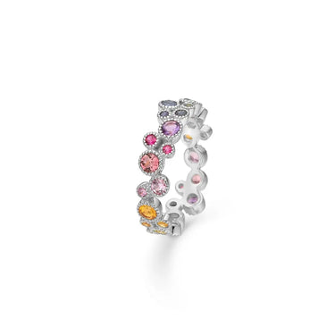 Luxury Rainbow ring - 14 kt. Hvidguld fra Mads Z Gold Label