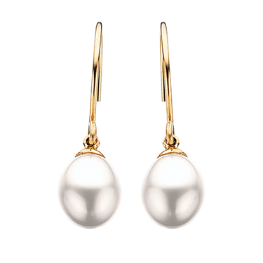 Ørebøjle m. fvkp - 8 kt. Guld fra Scrouples Jewellery