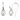 Ørebøjle hv. fvkp. 6-7½ mm. sø fra Scrouples Jewellery
