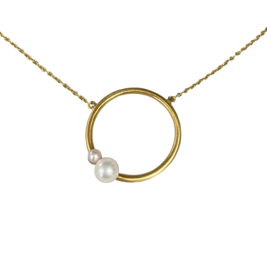 Pearl Twin Halskæde - Forgyldt fra Lush Lush Jewelry