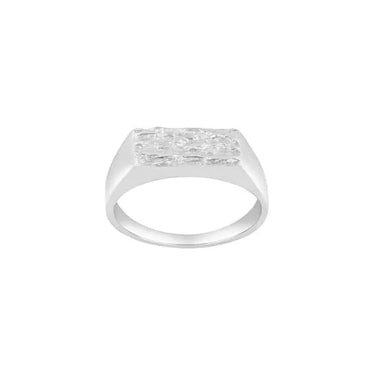Ring plade m/mønster - Sølv fra Son Of Noa