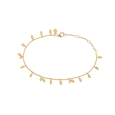 Jungle Vine Sparkle armbånd - Forgyldt fra Bybiehl