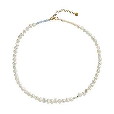Perlie Creme halskæde - Forgyldt fra Stine A Jewelry