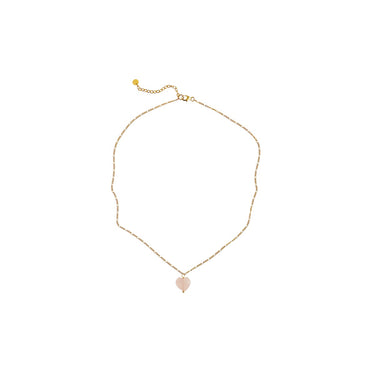 Amour Rose Quartz Halskæde - Forgyldt