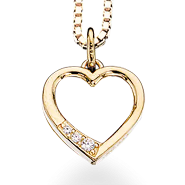 Hjertevedhæng - 8 kt. Guld fra Scrouples Jewellery