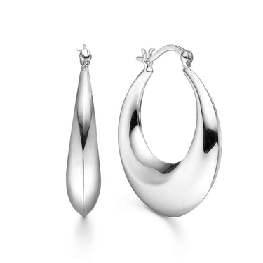 Luna Large creol - Sølv fra Mads Z Silver Label