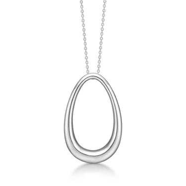 Open Ellipse halskæde - Sølv fra Mads Z Silver Label