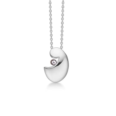 Mother / Child Halskæde m. Kulturperle - Sølv fra Mads Z Silver Label