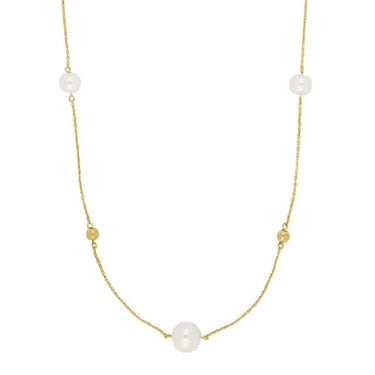 Perle og dot Halskæde  - 9 kt. Guld fra Gold Essentials